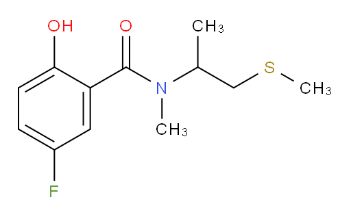 5-fluoro-2-hydroxy-N-methyl-N-(1-(methylthio)propan-2-yl)benzamide