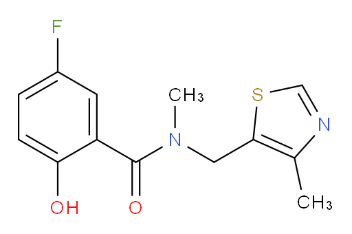 5-fluoro-2-hydroxy-N-methyl-N-((4-methylthiazol-5-yl)methyl)benzamide
