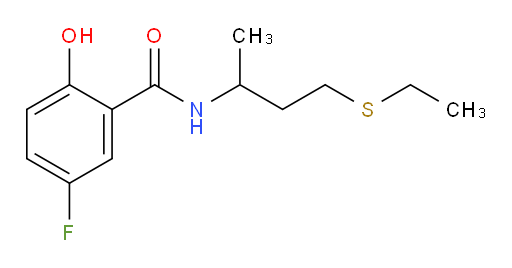 N-(4-(ethylthio)butan-2-yl)-5-fluoro-2-hydroxybenzamide