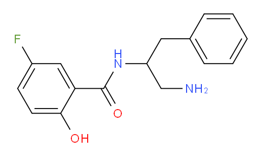 N-(1-amino-3-phenylpropan-2-yl)-5-fluoro-2-hydroxybenzamide