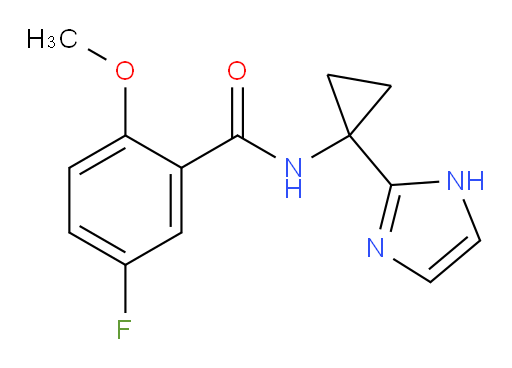 N-(1-(1H-imidazol-2-yl)cyclopropyl)-5-fluoro-2-methoxybenzamide