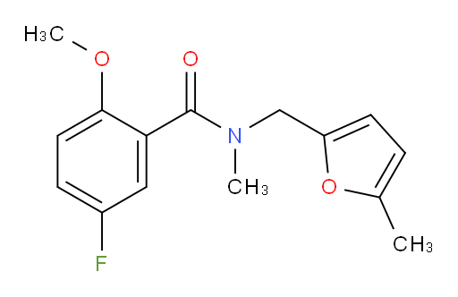 5-fluoro-2-methoxy-N-methyl-N-((5-methylfuran-2-yl)methyl)benzamide