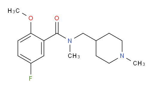 5-fluoro-2-methoxy-N-methyl-N-((1-methylpiperidin-4-yl)methyl)benzamide