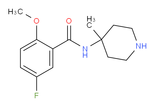 5-fluoro-2-methoxy-N-(4-methylpiperidin-4-yl)benzamide