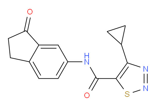 4-cyclopropyl-N-(3-oxo-2,3-dihydro-1H-inden-5-yl)-1,2,3-thiadiazole-5-carboxamide