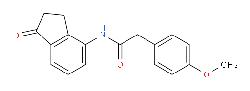 2-(4-methoxyphenyl)-N-(1-oxo-2,3-dihydro-1H-inden-4-yl)acetamide