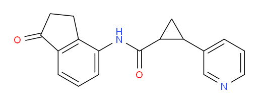 N-(1-oxo-2,3-dihydro-1H-inden-4-yl)-2-(pyridin-3-yl)cyclopropanecarboxamide