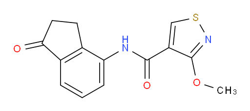 3-methoxy-N-(1-oxo-2,3-dihydro-1H-inden-4-yl)isothiazole-4-carboxamide