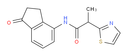 N-(1-oxo-2,3-dihydro-1H-inden-4-yl)-2-(thiazol-2-yl)propanamide