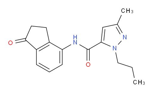 3-methyl-N-(1-oxo-2,3-dihydro-1H-inden-4-yl)-1-propyl-1H-pyrazole-5-carboxamide