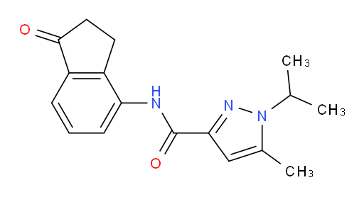 1-isopropyl-5-methyl-N-(1-oxo-2,3-dihydro-1H-inden-4-yl)-1H-pyrazole-3-carboxamide