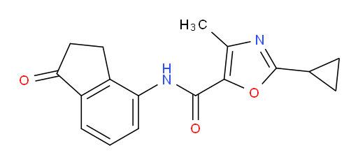 2-cyclopropyl-4-methyl-N-(1-oxo-2,3-dihydro-1H-inden-4-yl)oxazole-5-carboxamide