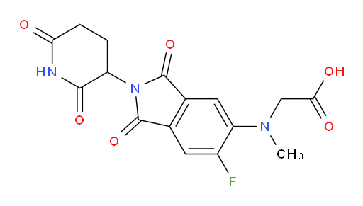 2-((2-(2,6-dioxopiperidin-3-yl)-6-fluoro-1,3-dioxoisoindolin-5-yl)(methyl)amino)acetic acid