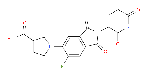 1-(2-(2,6-dioxopiperidin-3-yl)-6-fluoro-1,3-dioxoisoindolin-5-yl)pyrrolidine-3-carboxylic acid