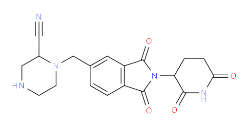 1-((2-(2,6-dioxopiperidin-3-yl)-1,3-dioxoisoindolin-5-yl)methyl)piperazine-2-carbonitrile