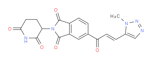 (E)-2-(2,6-dioxopiperidin-3-yl)-5-(3-(1-methyl-1H-1,2,3-triazol-5-yl)acryloyl)isoindoline-1,3-dione