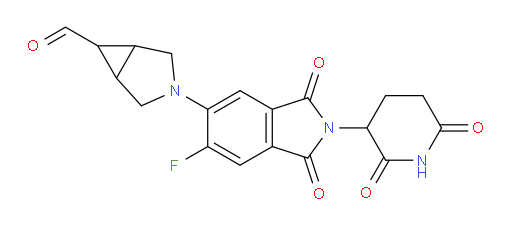 3-(2-(2,6-dioxopiperidin-3-yl)-6-fluoro-1,3-dioxoisoindolin-5-yl)-3-azabicyclo[3.1.0]hexane-6-carbaldehyde