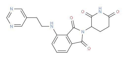 2-(2,6-dioxopiperidin-3-yl)-4-((2-(pyrimidin-5-yl)ethyl)amino)isoindoline-1,3-dione