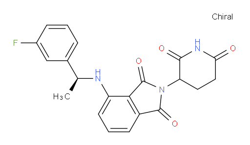 2-(2,6-dioxopiperidin-3-yl)-4-(((S)-1-(3-fluorophenyl)ethyl)amino)isoindoline-1,3-dione