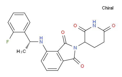 2-(2,6-dioxopiperidin-3-yl)-4-(((R)-1-(2-fluorophenyl)ethyl)amino)isoindoline-1,3-dione