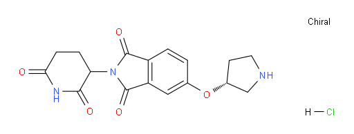 2-(2,6-dioxopiperidin-3-yl)-5-((R)-pyrrolidin-3-yloxy)isoindoline-1,3-dione hydrochloride