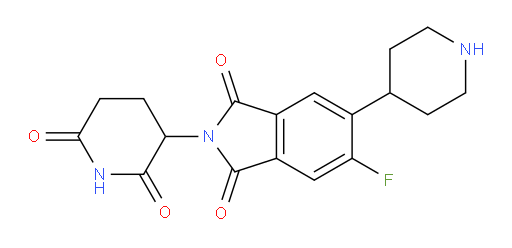 2-(2,6-dioxopiperidin-3-yl)-5-fluoro-6-(piperidin-4-yl)isoindoline-1,3-dione