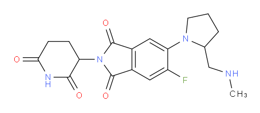 2-(2,6-dioxopiperidin-3-yl)-5-fluoro-6-(2-((methylamino)methyl)pyrrolidin-1-yl)isoindoline-1,3-dione