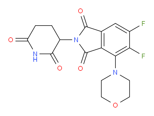 2-(2,6-dioxopiperidin-3-yl)-5,6-difluoro-4-morpholinoisoindoline-1,3-dione