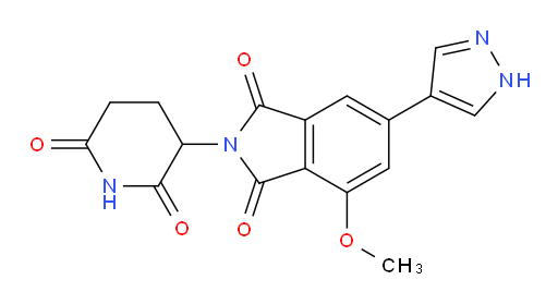 2-(2,6-dioxopiperidin-3-yl)-4-methoxy-6-(1H-pyrazol-4-yl)isoindoline-1,3-dione