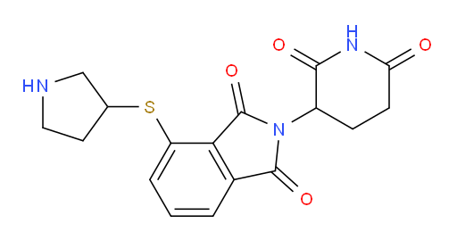 2-(2,6-dioxopiperidin-3-yl)-4-(pyrrolidin-3-ylthio)isoindoline-1,3-dione