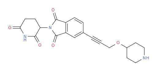 2-(2,6-dioxopiperidin-3-yl)-5-(3-(piperidin-4-yloxy)prop-1-yn-1-yl)isoindoline-1,3-dione