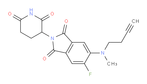 5-(but-3-yn-1-yl(methyl)amino)-2-(2,6-dioxopiperidin-3-yl)-6-fluoroisoindoline-1,3-dione