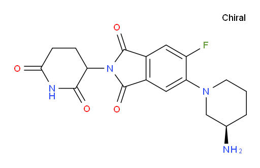 5-((R)-3-aminopiperidin-1-yl)-2-(2,6-dioxopiperidin-3-yl)-6-fluoroisoindoline-1,3-dione