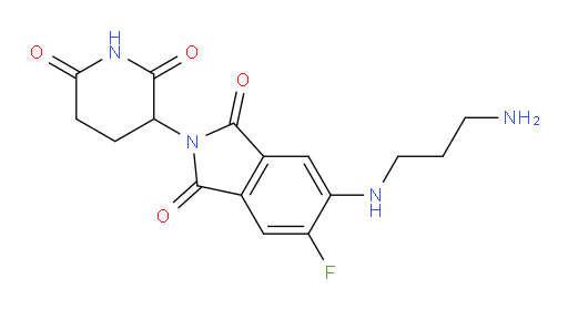 5-((3-aminopropyl)amino)-2-(2,6-dioxopiperidin-3-yl)-6-fluoroisoindoline-1,3-dione