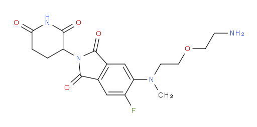 5-((2-(2-aminoethoxy)ethyl)(methyl)amino)-2-(2,6-dioxopiperidin-3-yl)-6-fluoroisoindoline-1,3-dione