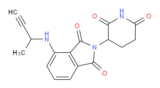 4-(but-3-yn-2-ylamino)-2-(2,6-dioxopiperidin-3-yl)isoindoline-1,3-dione