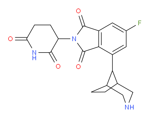 4-(3-azabicyclo[3.2.1]octan-8-yl)-2-(2,6-dioxopiperidin-3-yl)-6-fluoroisoindoline-1,3-dione