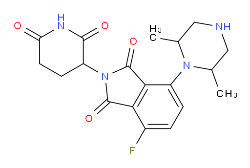 4-(2,6-dimethylpiperazin-1-yl)-2-(2,6-dioxopiperidin-3-yl)-7-fluoroisoindoline-1,3-dione