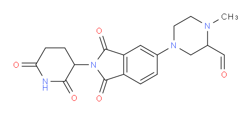 4-(2-(2,6-dioxopiperidin-3-yl)-1,3-dioxoisoindolin-5-yl)-1-methylpiperazine-2-carbaldehyde