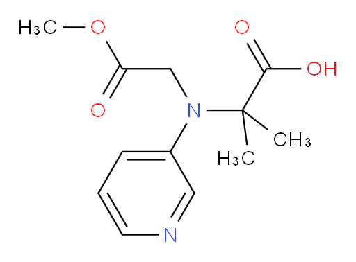 2-((2-methoxy-2-oxoethyl)(pyridin-3-yl)amino)-2-methylpropanoic acid