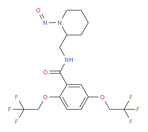 Benzamide, N-[(1-nitroso-2-piperidinyl)methyl]-2,5-bis(2,2,2-trifluoroethoxy)-