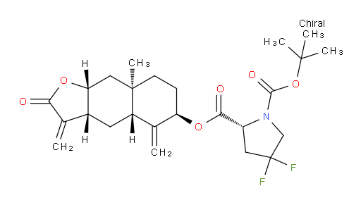 (R)-1-tert-butyl 2-((3aR,4aR,6R,8aR,9aR)-8a-methyl-3,5-dimethylene-2-oxododecahydronaphtho[2,3-b]furan-6-yl) 4,4-difluoropyrrolidine-1,2-dicarboxylate