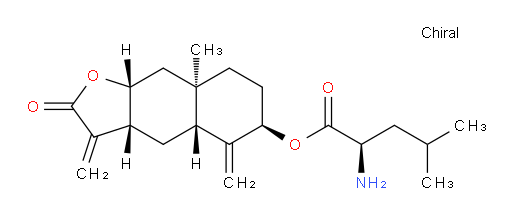 (R)-(3aR,4aR,6R,8aR,9aR)-8a-methyl-3,5-dimethylene-2-oxododecahydronaphtho[2,3-b]furan-6-yl 2-amino-4-methylpentanoate