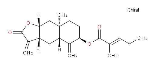 (E)-(3aR,4aR,6R,8aR,9aR)-8a-methyl-3,5-dimethylene-2-oxododecahydronaphtho[2,3-b]furan-6-yl 2-methylpent-2-enoate