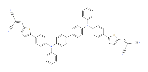 2,2'-((5,5'-(([1,1'-biphenyl]-4,4'-diylbis(phenylazanediyl))bis(4,1-phenylene))bis(thiophene-5,2-diyl))bis(methanylylidene))dimalononitrile