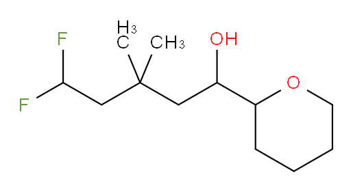 5,5-difluoro-3,3-dimethyl-1-(tetrahydro-2H-pyran-2-yl)pentan-1-ol