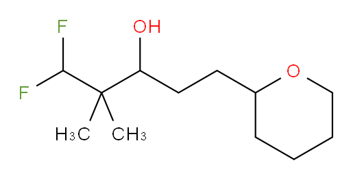 1,1-difluoro-2,2-dimethyl-5-(tetrahydro-2H-pyran-2-yl)pentan-3-ol