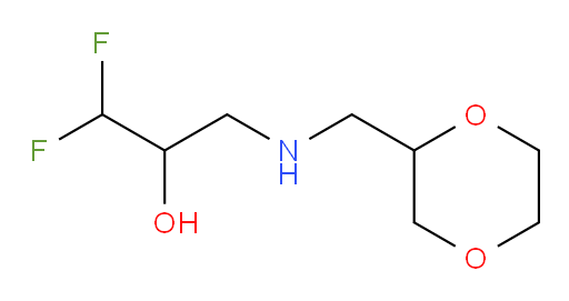 3-(((1,4-dioxan-2-yl)methyl)amino)-1,1-difluoropropan-2-ol