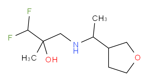 1,1-difluoro-2-methyl-3-((1-(tetrahydrofuran-3-yl)ethyl)amino)propan-2-ol