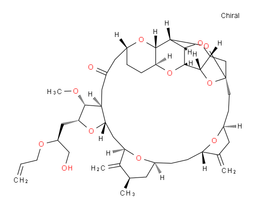 (2R,3R,3aS,7R,8aS,9S,10aR,11S,12R,13aR,13bS,15S,18S,21S,24S,26R,28R,29aS)-Hexacosahydro-2-[(2S)-3-hydroxy-2-(2-propen-1-yloxy)propyl]-3-methoxy-26-methyl-20,27-bis(methylene)-11,15:18,21:24,28-triepoxy-7,9-ethano-12,15-methano-9H,15H-furo[3,2-i]furo[2′,3′:5,6]pyrano[4,3-b][1,4]dioxacyclopentacosin-5(4H)-one (ACI)